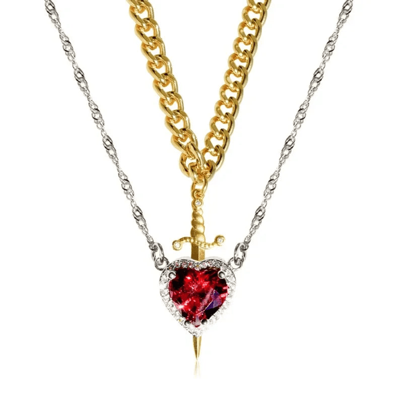 SET COLLANA CUORE & SPADA