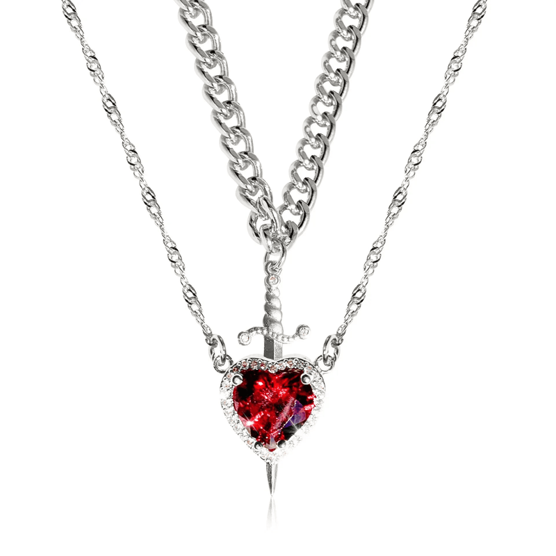 SET COLLANA CUORE & SPADA