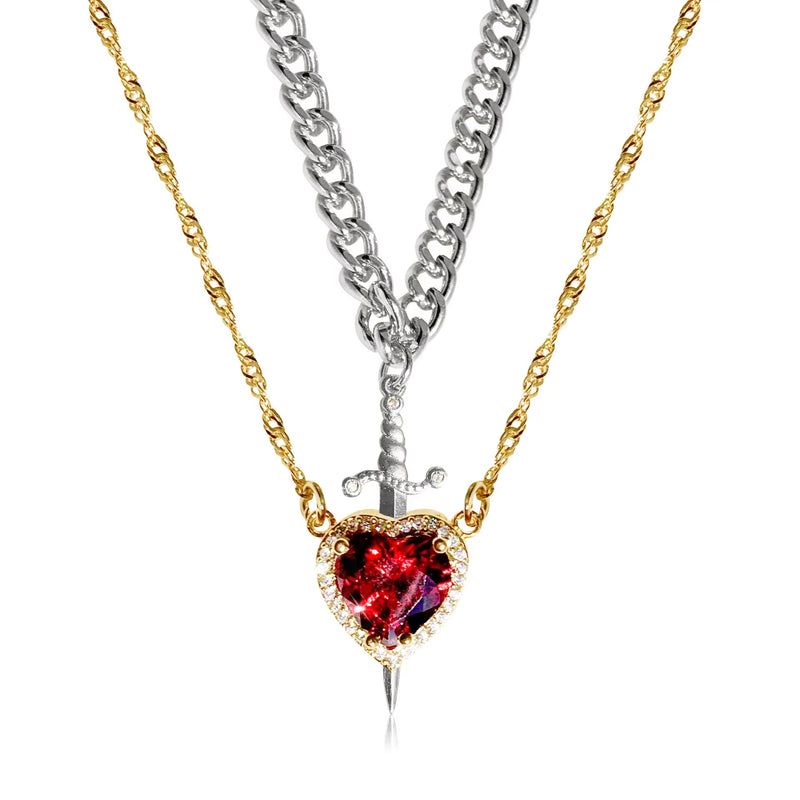 SET COLLANA CUORE & SPADA
